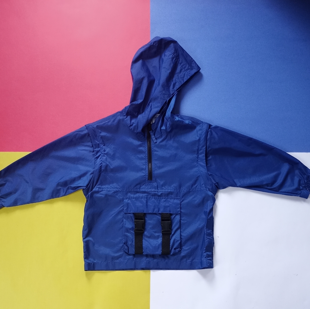 Vintage Youth R&R Sport Blue Buckle Rain Jacket